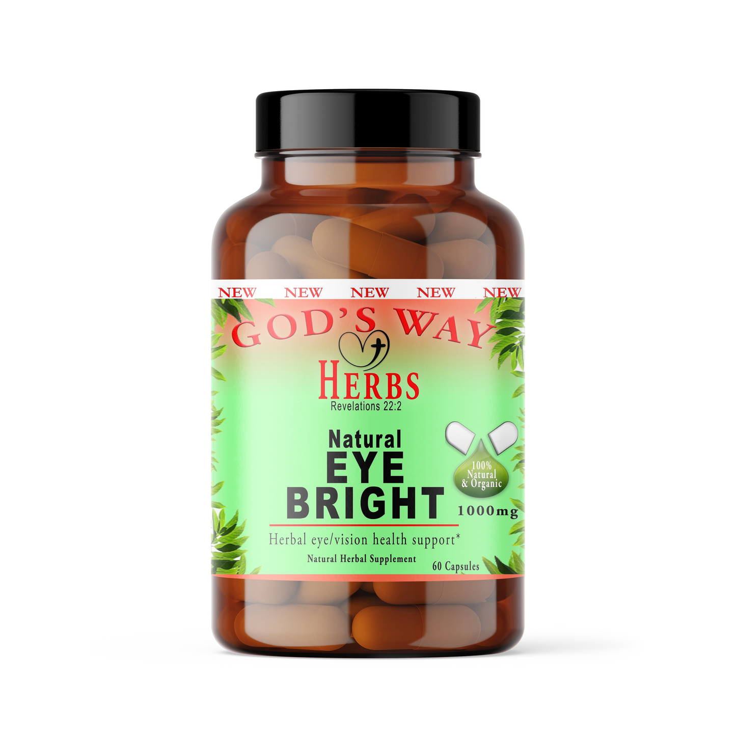 eyebright herbal supplement 60ct and 8oz eye wash, eye, eyes, bright,