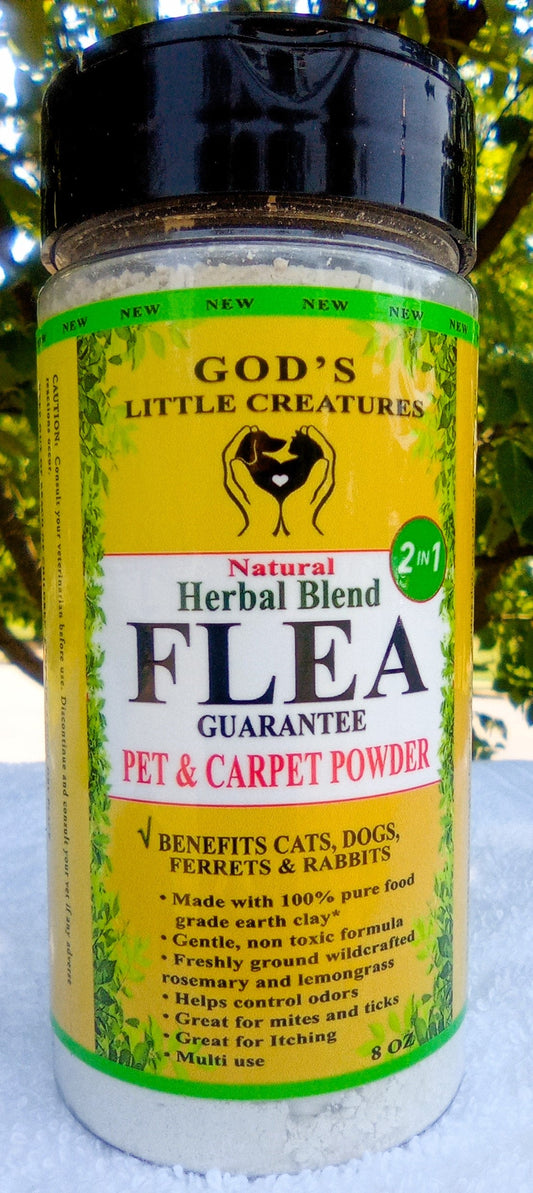 Natural pet flea powder