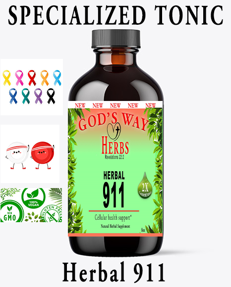 Herbal 911 Tonic (8oz) Dr. Sebi inspired Master Tonic by God's Way Herbs