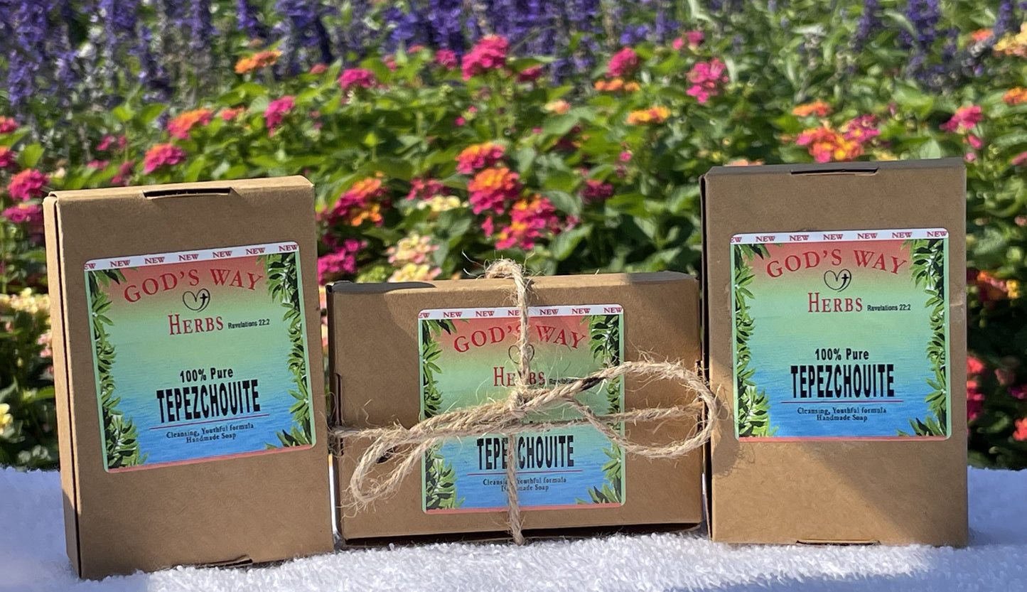 100% Pure Tepezcohuite Soap bars by Gods Way Herbs, natural, personal care, tepezcohuite, facial, soap, natural, vegan, face cleanser by Gods Way Herbs