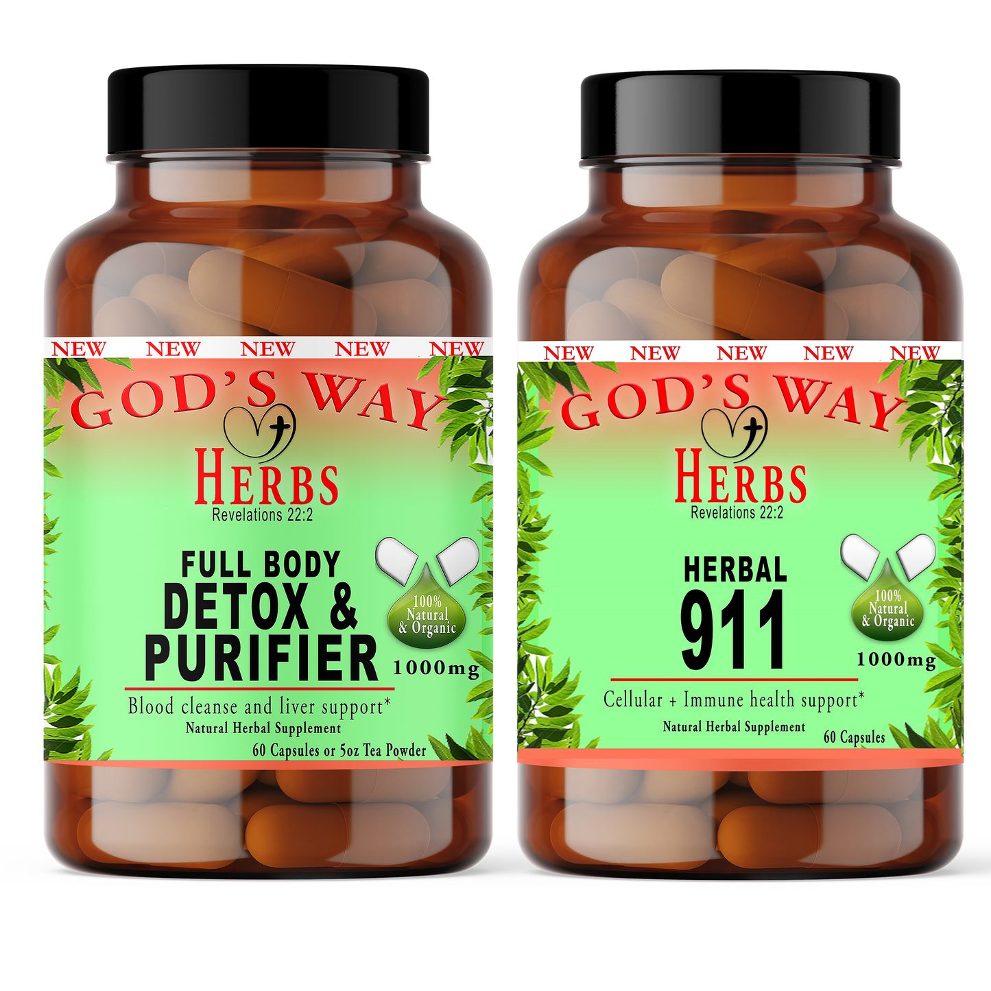Herbal 911 Tonic (8oz) Dr. Sebi inspired Master Tonic by God's Way Herbs